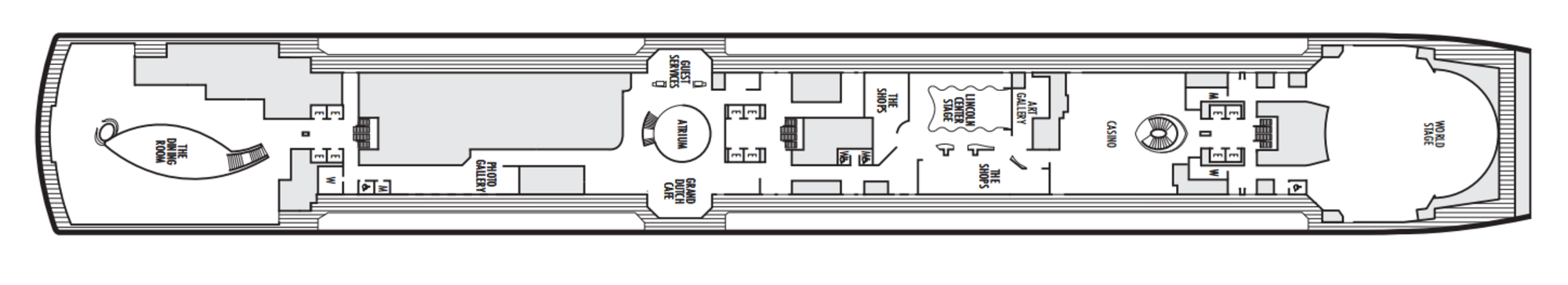 Deck 3 - Promenade Deck plan